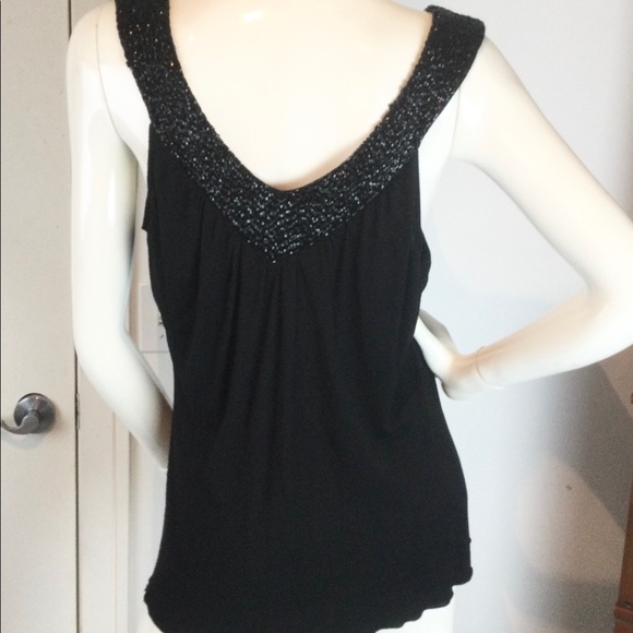 Matty M beaded v-neck front and back large - Picture 3 of 6